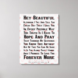 Världens vackraste flicka canvastryck