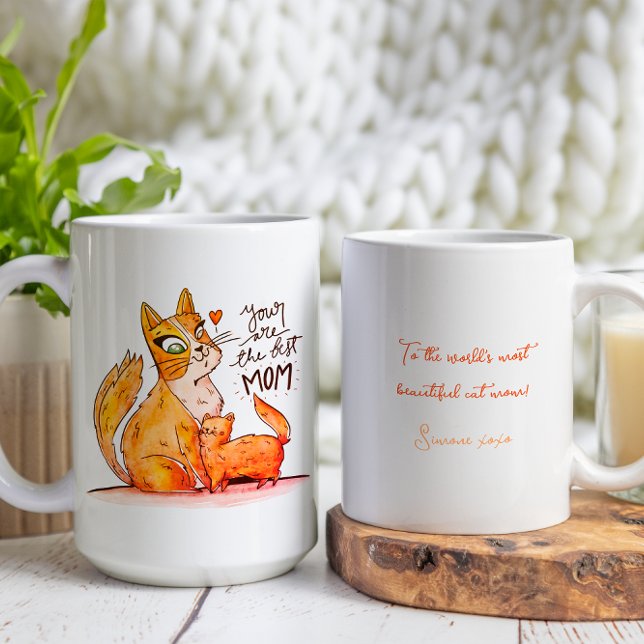Världens vackraste Kat Mamma Kaffemugg (Skapare uppladdad)