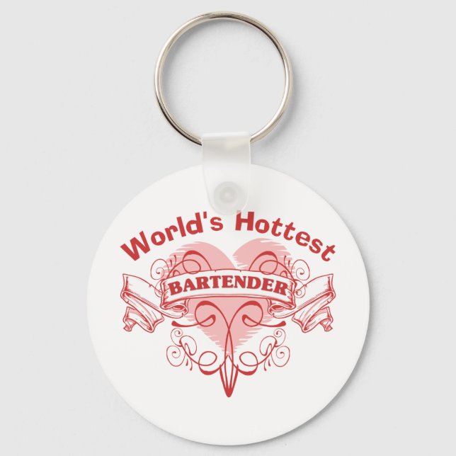 Världens varmaste Bartender Nyckelring (Framsida)