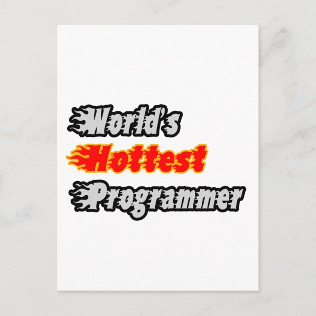 Världens varmaste programmerare vykort (Framsida)
