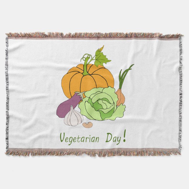 Världens vegetariska dag Minimalistisk söt     Filt (Framsidan)