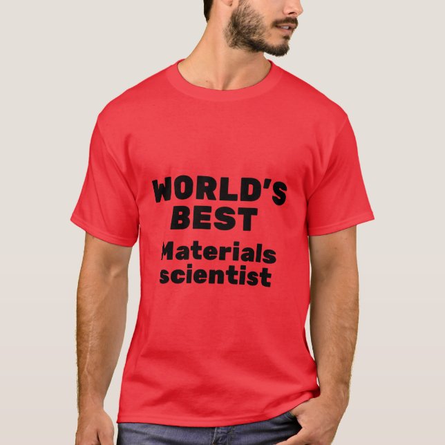 Världens vetenskapsman för bästa material t shirt (Framsida)