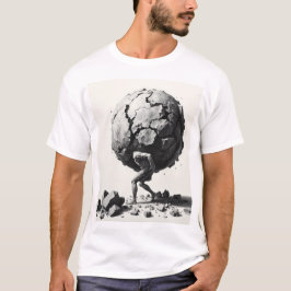 Världens vikt - en träskavbildning av t shirt