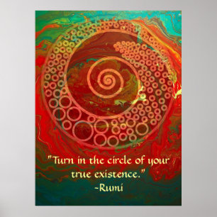 Världer över -rumi och poetisk konst poster