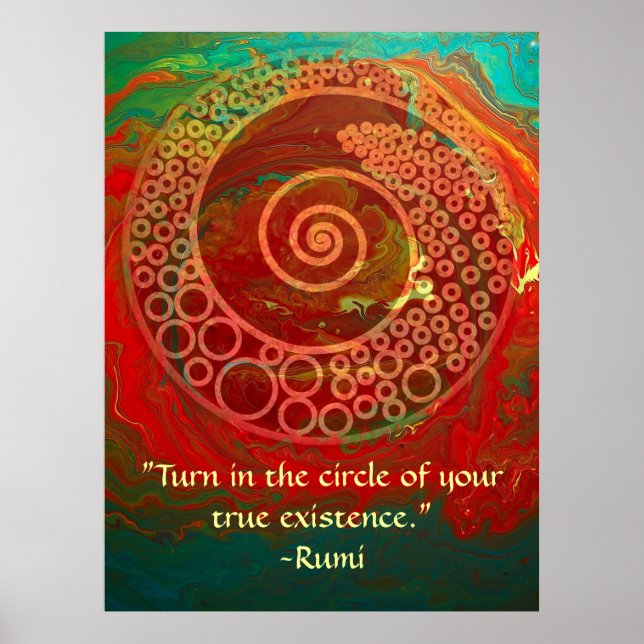 Världer över -rumi och poetisk konst poster (Framsidan)