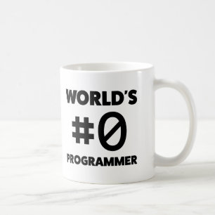 Världs #0-programmerare kaffemugg
