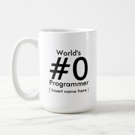 Världs #0-programmerare - personlig kaffemugg