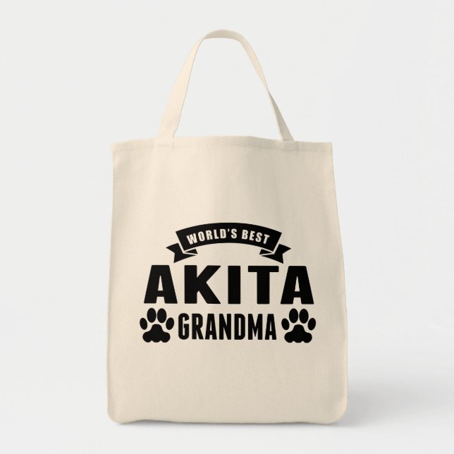 Världs bäst Akita mormor Tygkasse (Framsidan)