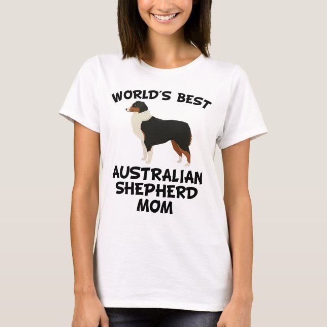 Världs bäst australian shepherdmamma t shirt (Framsida)