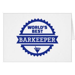 Världs bäst barkeeperbartender hälsningskort