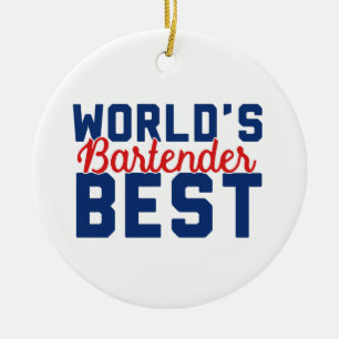 Världs bäst Bartender Julgransprydnad Keramik