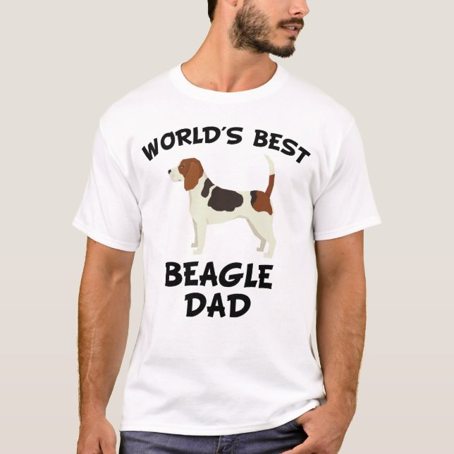 Världs bäst Beaglepappa T Shirt (Framsida)