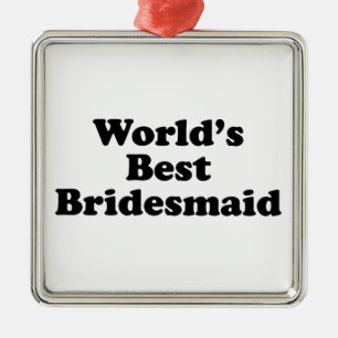 Världs bäst brudtärna julgransprydnad metall
