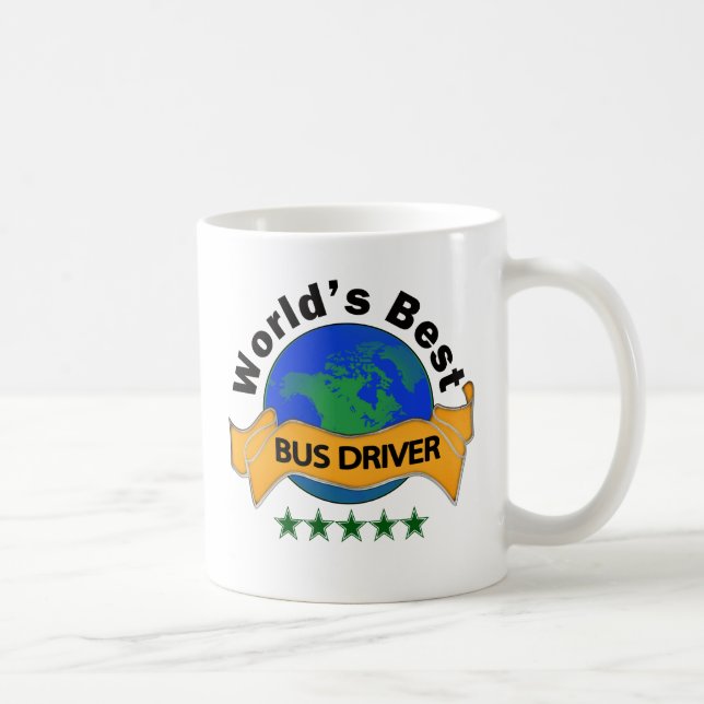 Världs bäst bussförare kaffemugg (Höger)