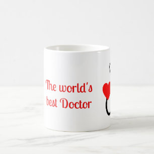 Världs bäst doktor i rött kaffemugg
