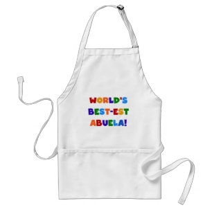 Världs Bäst-est Abuela ljusa färger Tshirts Förkläde