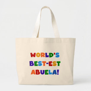 Världs Bäst-est Abuela ljusa färger Tshirts Jumbo Tygkasse