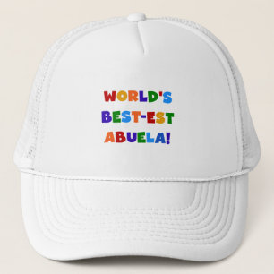 Världs Bäst-est Abuela ljusa färger Tshirts Keps