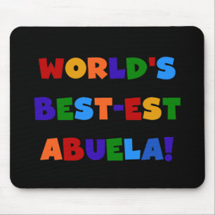 Världs Bäst-est Abuela ljusa färger Tshirts Musmatta