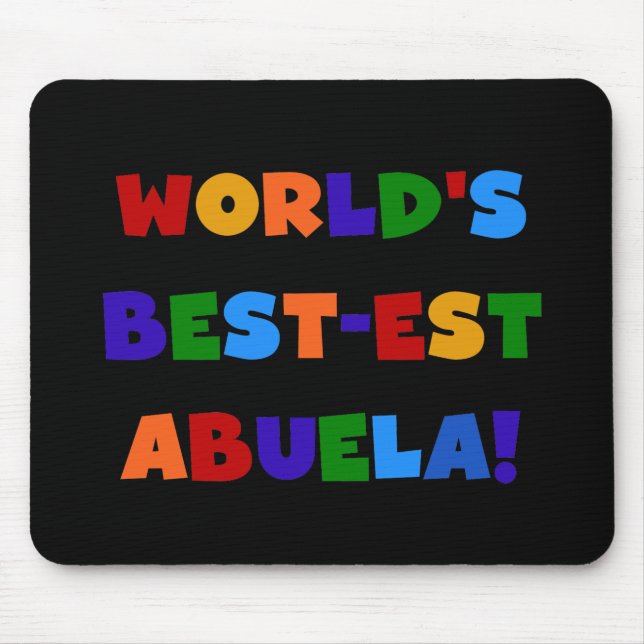 Världs Bäst-est Abuela ljusa färger Tshirts Musmatta (Framsidan)