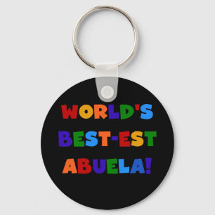Världs Bäst-est Abuela ljusa färger Tshirts Nyckelring