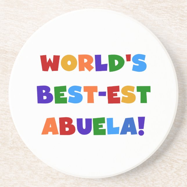 Världs Bäst-est Abuela ljusa färger Tshirts Underlägg (Framsidan)