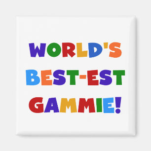 Världs Bäst-est Gammie ljusa färger gåvor Magnet
