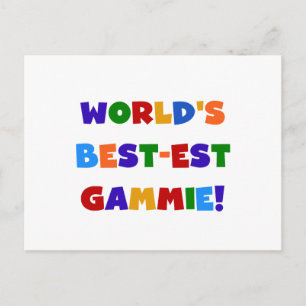 Världs Bäst-est Gammie ljusa färger gåvor Vykort