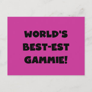 Världs Bäst-est Gammie svartvita gåvor Vykort