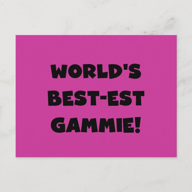 Världs Bäst-est Gammie svartvita gåvor Vykort (Framsida)