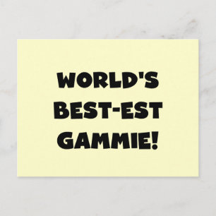 Världs Bäst-est Gammie svartvita gåvor Vykort