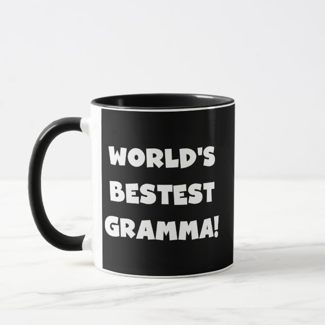Världs Bäst-est Gramma svart eller vit Mugg (Vänster)