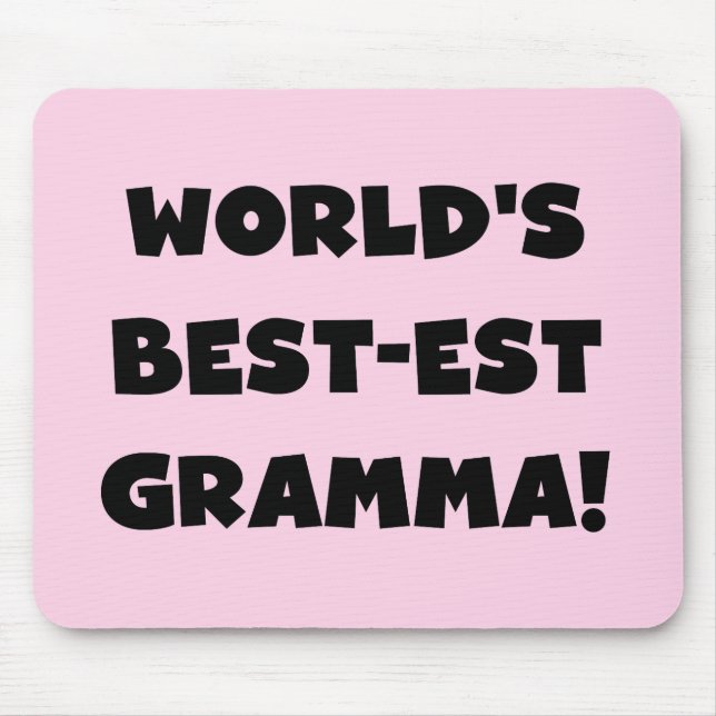 Världs Bäst-est Gramma svart eller vit Musmatta (Framsidan)