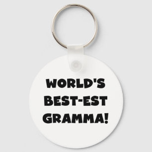 Världs Bäst-est Gramma svart eller vit Nyckelring