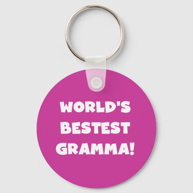 Världs Bäst-est Gramma svart eller vit Nyckelring (Framsida)