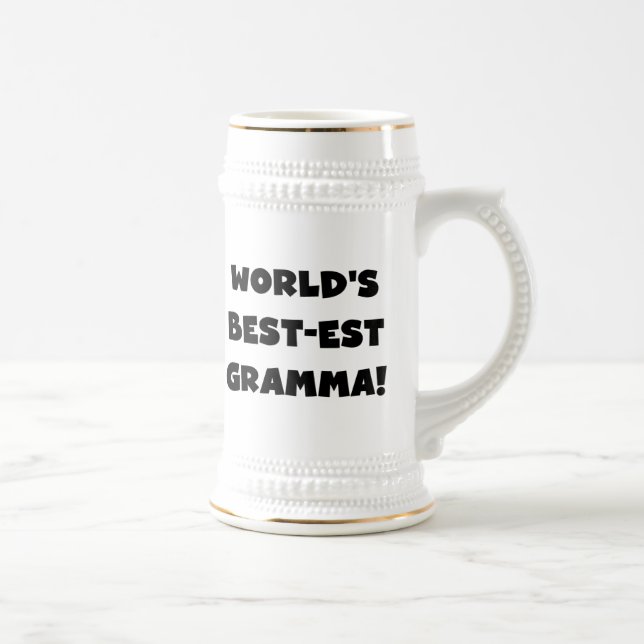 Världs Bäst-est Gramma svart eller vit Sejdel (Höger)