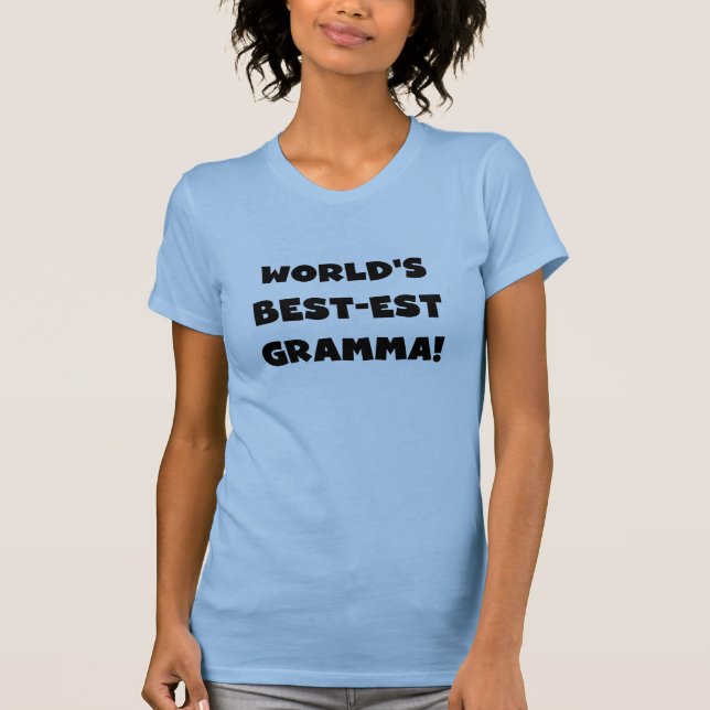 Världs Bäst-est Gramma svart eller vit T-shirt (Framsida)