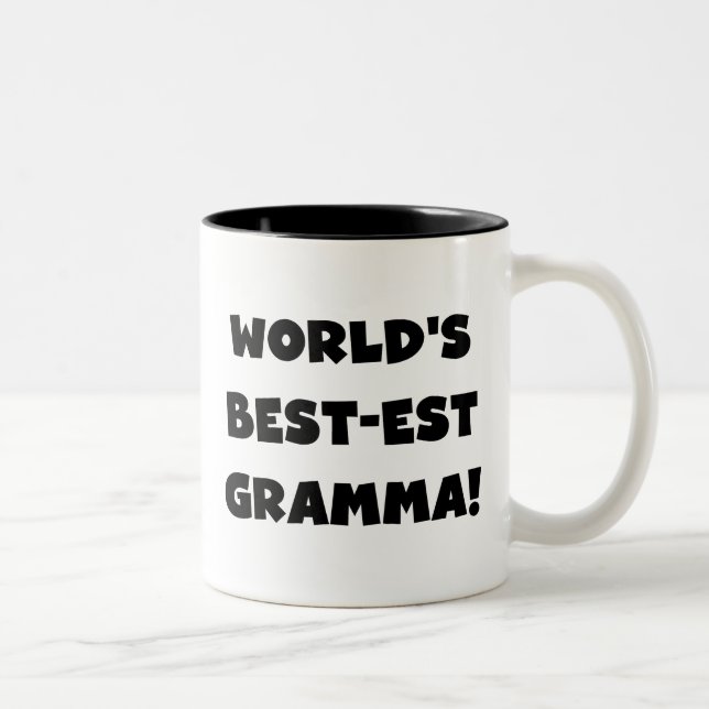 Världs Bäst-est Gramma svart eller vit Två-Tonad Mugg (Höger)