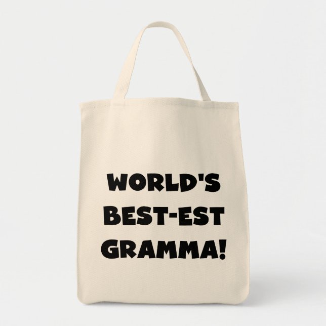 Världs Bäst-est Gramma svart eller vit Tygkasse (Framsidan)