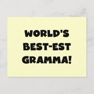 Världs Bäst-est Gramma svart eller vit Vykort