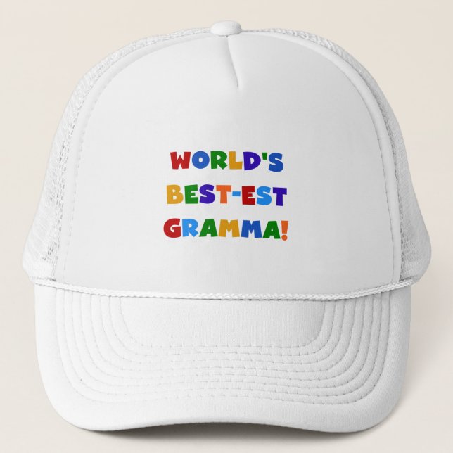 Världs Bäst-est ljusa färger Gramma Keps (Framsida)