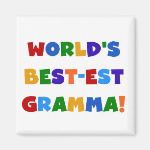 Världs Bäst-est ljusa färger Gramma Magnet