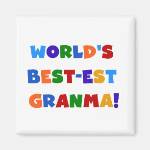 Världs Bäst-est ljusa färger Granma Magnet