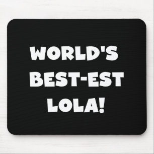 Världs Bäst-est Lola svartvita T-tröja Musmatta