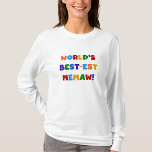 Världs Bäst-est Memaw ljusa färger Tshirts