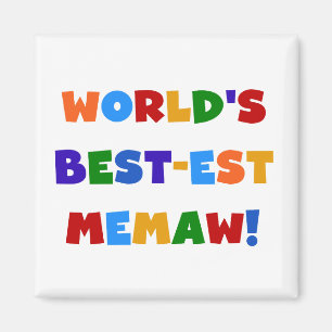 Världs Bäst-est Memaw ljusa färger Tshirts Magnet