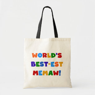 Världs Bäst-est Memaw ljusa färger Tshirts Tygkasse
