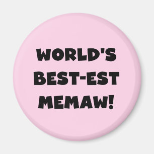 Världs Bäst-est Memaw svartvita T-tröja Magnet