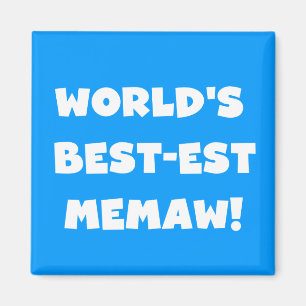 Världs Bäst-est Memaw svartvita T-tröja Magnet