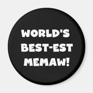 Världs Bäst-est Memaw svartvita T-tröja Magnet
